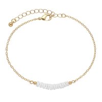 SHELL HEISHI GOLD CHAIN ANKLET