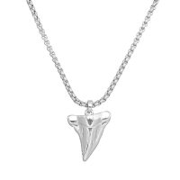 RHODIUM SHARK TOOTH