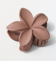 MATTE DARK BROWN FRANJIPANI HAIR CLIP