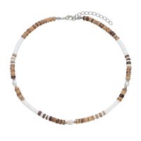 COCONUT, SHELL & PEARL CHOKER