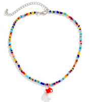 MUSHROOM SEED BEAD CHOKER