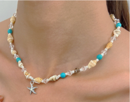 SEASHELL CHOKER W/ STARFISH