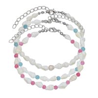 SET OF 3 DAINTY SEASHELL ANKLETS