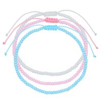 SET OF 3 PASTEL ANKLETS