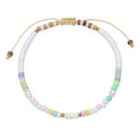 DAINTY SHELL HEISHI, PASTEL PUMPKIN & COCONUT ANKLET