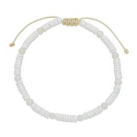 SHELL HEISHI & MOTHER OF PEARL ROPE ANKLET