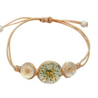 DRIED DAISY NATURAL ADJUSTABLE BRACELET