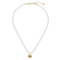 DAINTY PEARL CHOKER W/ GOLD SHELL