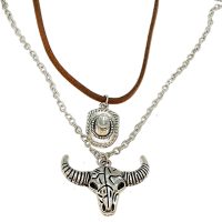 BULLS HEAD & COWBOY HAT CHOKER SET