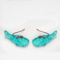 3D BLUE RESIN WHALE SHARK EARRINGS