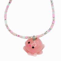 JELLYFISH PINK SEED BEAD CHOKER