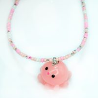 JELLYFISH PINK SEED BEAD CHOKER