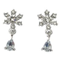 SPARKLE DANGLE SNOWFLAKE EARRINGS