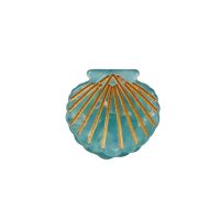 BLUE AND GOLD SHELL  HAIRCLIP