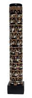 120 ASSORTED THIN NEUTRAL COCO BEAD BRACELETS W/STAND (some inside tube!)