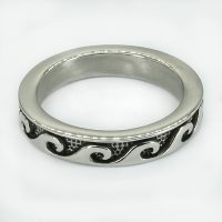 STAINLESS STEEL WOMAN WAVE RING (SMALL)