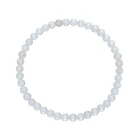 4MM CLEAR CRYSTAL BEADED BRACELET