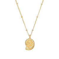 CHUNKY GOLD CONCH SHELL PENDANT