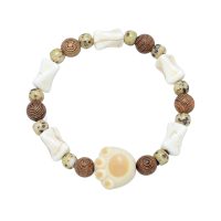 BEIGE ANIMAL PAW BRACELET