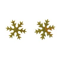 GOLD PLATED SNOWFLAKE EARRINGS