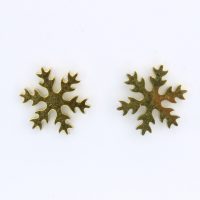 GOLD PLATED SNOWFLAKE EARRINGS