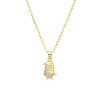 GOLD SPARKLY PENGUIN PENDANT