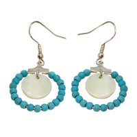 DYED HOWLITE HOOPS W/ SHELL