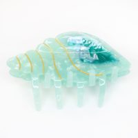 HC325 LONG BLUE SHELL HAIRCLIP