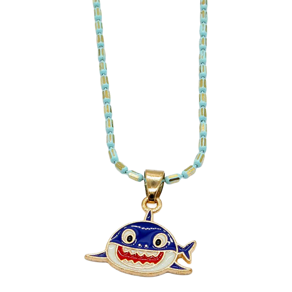 BLUE TEETHY SHARK PENDANT