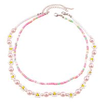 SET OF 2 DAISY SEED BEAD CHOKERS