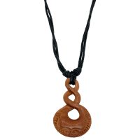 P8195 WOODEN ETERNITY BLACK STRING CHOKER