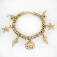 BR8240 MARINE CHARMS GOLD BRACELET