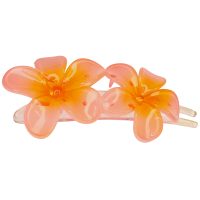 HC340 HAIRCLIP W/ TWO PINK FRANGIPANIS