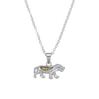 P8288 SYNTHETIC OPAL STAINLESS STEEL TIGER PENDANT