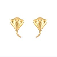 GOLD STINGRAY EARRINGS