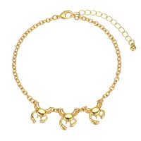 ANP8356 3-PIECE CRAB GOLD ANKLET