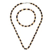 P8355 COCONUT NATURAL CHOKER/BRACELET SET