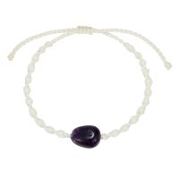 BR8372 ROPE BRACELET W/ AMETHYST
