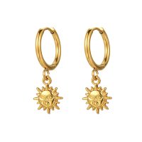 E2214 SUN HOOP EARRINGS