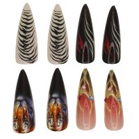 NA1014 24 PIECE TIGER & ZOO STICK ON NAILS
