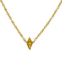 P8385 STAINLESS STEEL GOLD PLATED TINY SEASHELL PENDANT