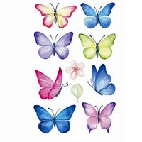 TT1003 PASTEL BUTTERFLIES TEMPORARY TATTOOS