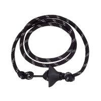 BR8391 BLACK MANTA RAY ROPE BRACELET