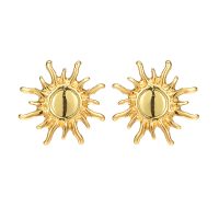 E2216 GOLD SUN EARRINGS
