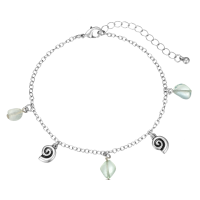ANP8431 FLUORITE CHIP AND SWIRL CHAIN ANKLET