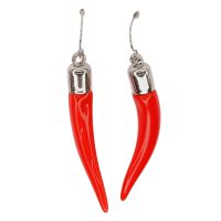 E2222 RED CHILLI HOOK EARRINGS