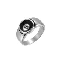 MR323S STAINLESS STEEL 8 BALL RING (SMALL)