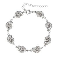 BR8472 STAINLESS STEEL MULTI CONCH BRACELET