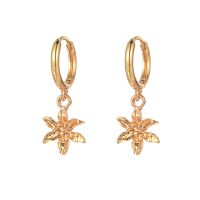 E2234 GOLD LILLY HOOP EARRINGS
