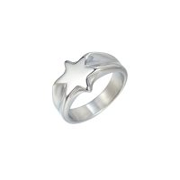 MR325L STAINLESS STEEL STAR RING (LGE)